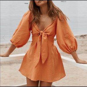 NWT SOLD OUT Charlie Holiday Sonny Dress in Papaya